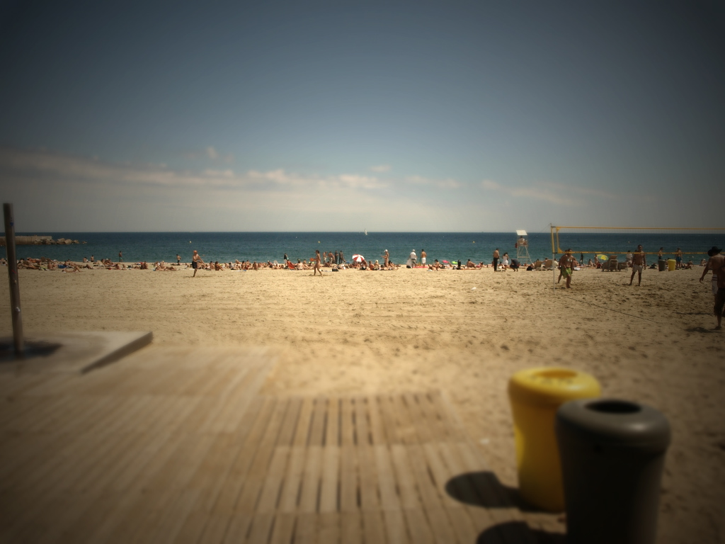 The beach in barcelona