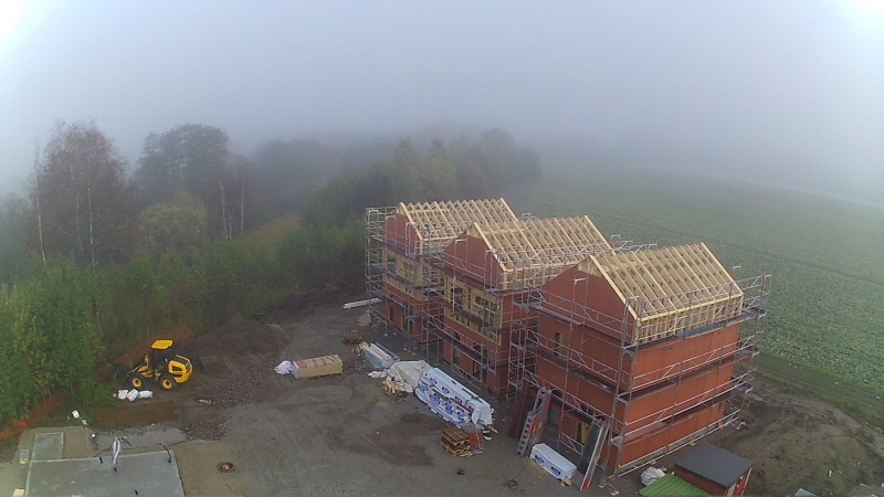 The house under construction.