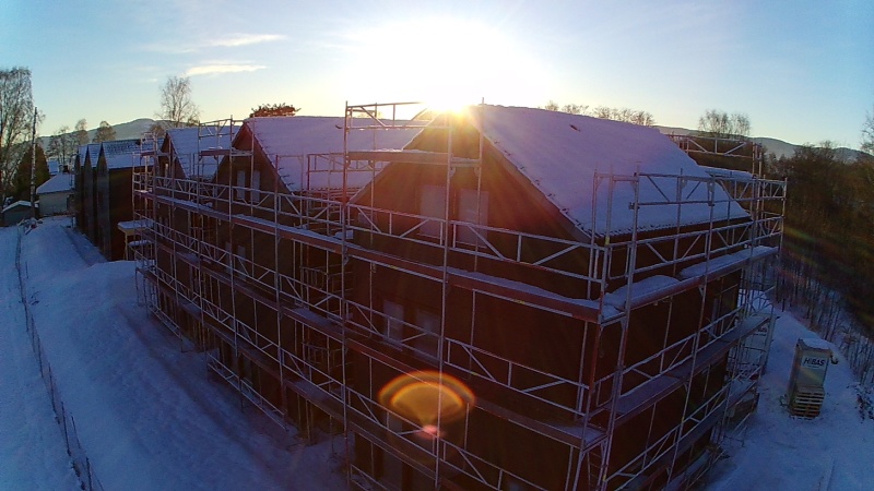 The house under construction.